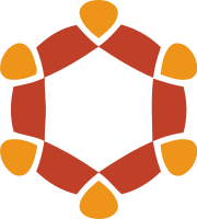 六个节点和六边形的LOGO