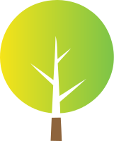 卡通画设计的树木标志