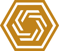 内部螺旋形状的正六边形标志