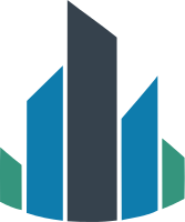 简洁几何图形构成的建筑标志