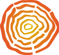 渐变的木头纹理标志