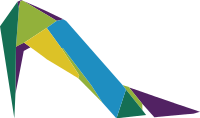 一只碎片化设计的高跟鞋LOGO