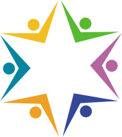 五个人手拉着手的标志设计