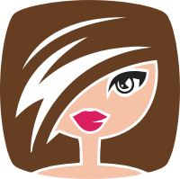 紫色口红的女生标志