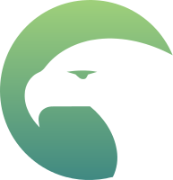 简约缺角的圆形老鹰标志