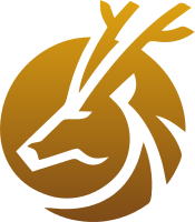 渐变粗线条鹿的LOGO