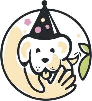 可爱的卡通狗狗标志设计