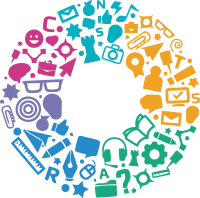 非常多元素组合的创意设计LOGO