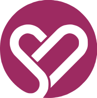 SD字母组成的心型圆的标志