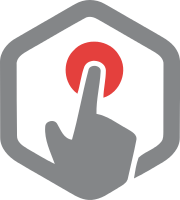 手指点击红点的标志