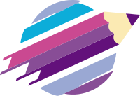 一只多彩的铅笔设计的标志