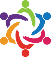 相互拥抱的六个人标志